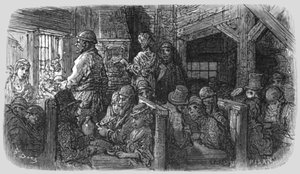 कॉफी शॉप - पेटीकोट लेन, 1872। द्वारा गुस्ताव डोर
