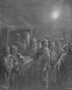 कॉफी स्टाल - अर्ली मॉर्निंग, 1872। द्वारा गुस्ताव डोर