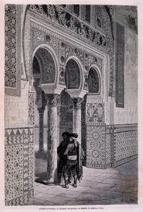 सेविला में अलकज़ार के आर्केड का विवरण - डोरे द्वारा, "" टूर डू मोंडे"" में, दूसरा सेम। १८६६. द्वारा गुस्ताव डोर