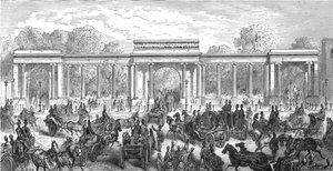 हाइड पार्क कॉर्नर - पिकाडिली एंट्रेंस, 1872। द्वारा गुस्ताव डोर