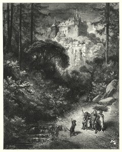 मास्टर बिल्ली या बोट्ट बिल्ली; बूट पहनने वाला बिल्ला द्वारा Gustave Dore