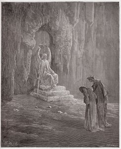 द डिवाइन कॉमेडी (ला डिविना कॉमेडिया, ला डिवाइन कॉमेडी), पुर्गाटोरियो, कैंटो 9: दांते और वर्जिल, पर्गेटरी के पोर्टल पर - दांते अलीघिएरी द्वारा (1265-1321) - गुस्ताव डोरे द्वारा चित्रण (1832-1883) द्वारा गुस्ताव डोर