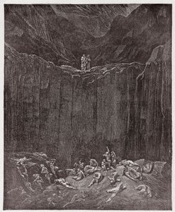 द डिवाइन कॉमेडी (ला डिविना कॉमेडिया, ला डिवाइन कॉमेडी), इन्फर्नो, कैंटो 29: द फोर्जर्स टॉरमेंटेड इन द वैली - दांते अलीघिएरी द्वारा (1265-1321) - गुस्ताव डोरे द्वारा चित्रण (1832-1883) द्वारा गुस्ताव डोर