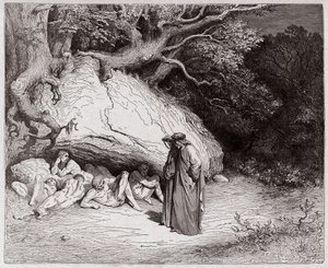 द डिवाइन कॉमेडी (ला डिविना कॉमेडिया, ला डिवाइन कॉमेडी), इन्फर्नो, कैंटो 4: लिम्बो में मासूम आत्माएं - दांते अलीघिएरी द्वारा (1265-1321) - गुस्ताव डोरे द्वारा चित्रण (1832-1883) द्वारा गुस्ताव डोर