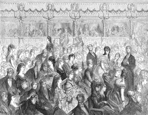 द स्टॉल्स - कोवेंट गार्डन ओपेरा, 1872। द्वारा गुस्ताव डोर