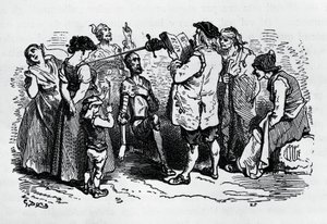 डॉन क्विक्सोट का इंडक्शन, गुस्ताव डोर द्वारा सचित्र' (1832-1883) डॉन क्विक्सोट के लिए मिगुएल डे सर्वेंट्स सावेद्रा (1547-1616) द्वारा द्वारा गुस्ताव डोर