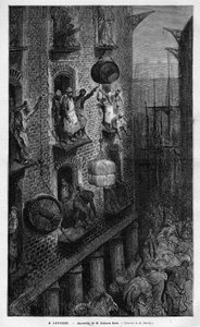 लंदन में जीवन का दृश्य। गुस्ताव डोर द्वारा ड्राइंग। "" ले मोंडे शानदार "" 1883 में उत्कीर्णन। निजी संग्रह। द्वारा Gustave Dore