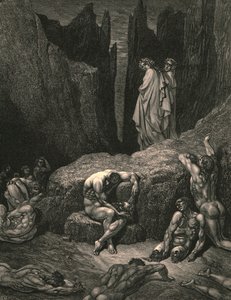 जहां तक दाढ़ और दयनीय रंगों के बीच तेरा दृष्टि नीचे जकड़ना, c1890। द्वारा गुस्ताव डोर