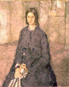 गर्ल होल्डिंग ए रोज, c.1915-25