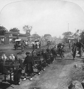 चीनी अंतिम संस्कार जुलूस, दिवंगत आत्मा के लिए भोजन, पेकिंग बीजिंग, चीन, 1901