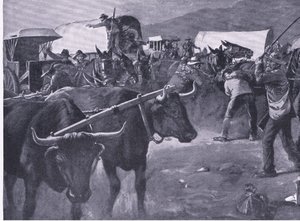 एक जल्दबाज़ी की व्याख्या, प्रेटोरिया के बाद का चित्रण: द गुरिल्ला युद्ध, 1902 द्वारा एच। डिक्सन