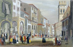रॉयल रोड, कोर्फू (रंगीन उत्कीर्णन) द्वारा हे एलन