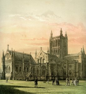 हियरफोर्ड कैथेड्रल, हियरफोर्डशायर, c1870