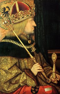 फ्रेडरिक III 1415-1493, पवित्र रोमन सम्राट, 15 वीं शताब्दी के अंत में पोर्ट्रेट द्वारा हंस बर्गकमेयर द एल्डर