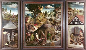 खनन परिदृश्य, 1521 द्वारा हंस हेसे
