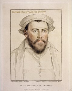 डार्बी के एडवर्ड स्टेनली अर्ल (1508-1572) फ्रांसेस्को बार्टोलोजी (1727-1815) 1793 द्वारा उत्कीर्ण द्वारा हंस होल्बिन द यंगर