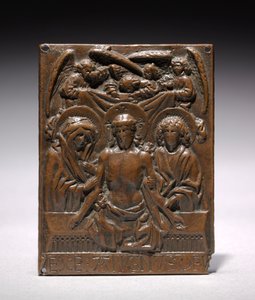 द डेड क्राइस्ट सपोर्टेड बाय द वर्जिन मैरी एंड सेंट जॉन, 1427-1467।