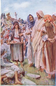 रोटियां और मछलियाँ, हेरोल्ड कोपिंग पिक्चर्स से चित्रण: द क्राउन सीरीज़, c.1920s द्वारा हेरोल्ड मैथुन