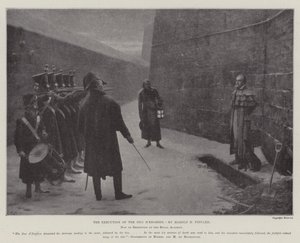 Duc d&39;Enghien का निष्पादन, अब रॉयल अकादमी में प्रदर्शनी पर है द्वारा हेरोल्ड ह्यूम पिफर्ड