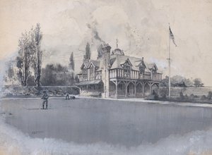 बॉलिंग ग्रीन में एथलेटिक क्लब, सीए। 1900. द्वारा हैरी फेन
