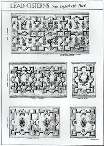 एनफील्ड ओल्ड पार्क से लीड सिस्टर्न, c.1900 (उत्कीर्णन) (b/w फोटो) द्वारा हैरी इनिगो ट्रिग्स