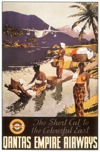 विज्ञापन क्वांटास एम्पायर एयरवेज, पोस्टकार्ड, सी. 1950-1954 (पोस्टर) द्वारा हैरी जे। वेस्टन