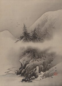 स्नो लैंडस्केप, सीए। 1885-89। द्वारा हाशिमोतो गहो