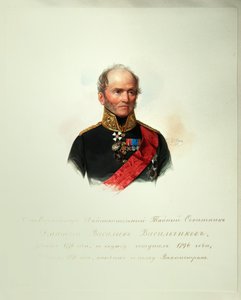 दिमित्री वासिलीविच वासिलचिकोव का पोर्ट्रेट 1778-1859 इम्पीरियल हॉर्स गार्ड्स के एल्बम से, 1846-1949