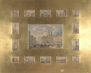 पंद्रह वास्तुकला विषय: म्यूनिख के दृश्य, 1835। द्वारा हेनरिक एडम