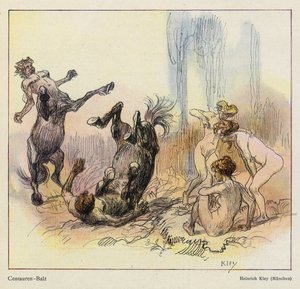 Centaurs प्रेमालाप प्रदर्शन