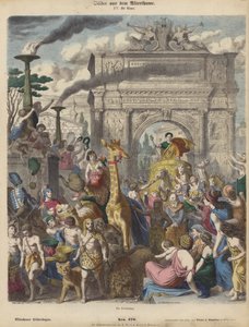 एक रोमन विजय (रंगीन उत्कीर्णन) द्वारा हेनरिक लेउटेमन