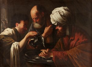 पीलातुस अपने हाथ धोता है, c.1615-1628