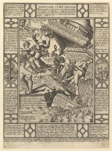 एडिशिएर सुपर एरेनाम, ईसाई धर्म के Allegories से, ईसाई और P से ..., 1575-1617। द्वारा हेंड्रिक गोल्ट्जियस