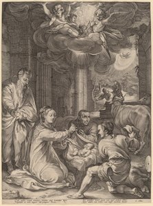चरवाहों की आराधना द्वारा Hendrik Goltzius
