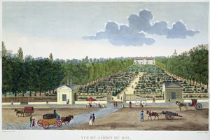 क्लाउड फोर्टियर (1775-1835) (रंग उत्कीर्णन) द्वारा उत्कीर्ण ऑस्टरलिट्ज़ के पुल से पेरिस में जार्डिन डू रोई का दृश्य द्वारा हेनरी (बाद में) कौरवोज़ियर वोइसिन