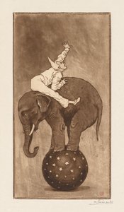 हाथी और जोकर (एल'हाथी एट ले जोकर) द्वारा हेनरी चार्ल्स गुएरार्ड