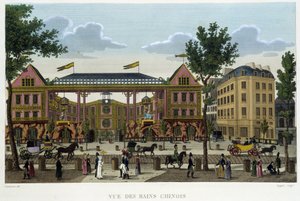 Courvoisier 1827circ द्वारा "" पेरिस के दृश्य "" में चीनी स्नान, लगभग 1820 द्वारा हेनरी कौरवोइज़ियर-वोइसिन
