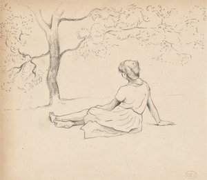 "लॉन्ड्रेस इन प्रोवेंस" के लिए अध्ययन, c.1885-89 द्वारा हेनरी एडमंड क्रॉस