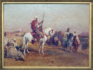 मेकनेस के द्वार पर। हेनरी रूसो द्वारा पेंटिंग (1875-1933), कैनवास पर तेल (55 x 75 सेमी)