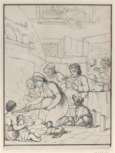 कॉटेजर्स, फायरसाइड के साथ, 1799।