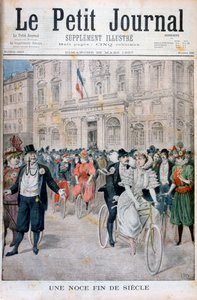 साइकिल पर एक शादी, फ्रांस, 1897 द्वारा हेनरी मेयर