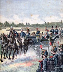 गणराज्य के राष्ट्रपति का आगमन, सैन्य समीक्षा, 14 जुलाई 1891। द्वारा हेनरी मेयर