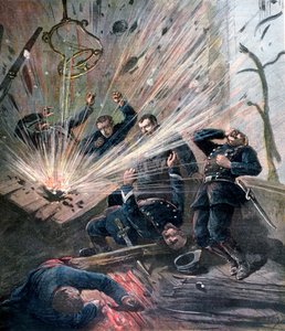 रूसे डेस बोंस-एनफैंट्स, पेरिस, 1892 पर पुलिस स्टेशन में विस्फोट द्वारा हेनरी मेयर