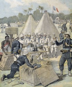 डाहोमी (अब बेनिन) में सैनिकों के लिए नए साल का उपहार - 12/31/1892 के "" ले पेटिटी जर्नल "" में द्वारा हेनरी मेयर