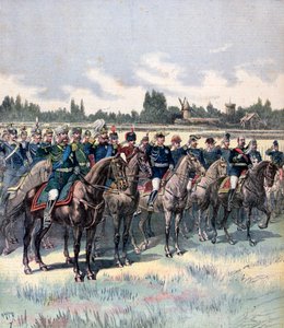 जनरल सॉसेर और विदेशी सैन्य संलग्नकों के साथ सैन्य समीक्षा, 14 जुलाई 1891। द्वारा हेनरी मेयर