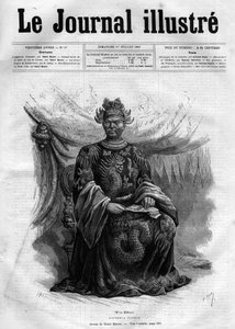 टु-ड्यूक का पोर्ट्रेट (तू डक) (1830-1883) अन्नाम का सम्राट (1848-1883) - 1883 से "द इलस्ट्रस डायरी" का कवर पेज - हेनरी मेयर द्वारा ड्राइंग (1844-1899) द्वारा हेनरी मेयर