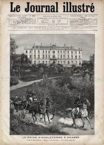 अप्रैल 1891 में फ्रांस में विक्टोरिया द क्वीन ऑफ इंग्लैंड: ए वॉक इन ग्रास - अप्रैल 1891 में फ्रांस में क्वीन विक्टोरिया ए ग्रास - 1891 के "द इलस्ट्रस जर्नल" का कवर पेज - हेनरी मेयर द्वारा ड्राइंग (1844-1899) द्वारा हेनरी मेयर