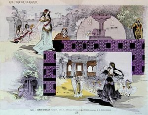 चार्ल्स केमिली सेंट-सेन्स (1835-1921) द्वारा ओपेरा 'सैमसन एंड डेलीला' के दृश्य