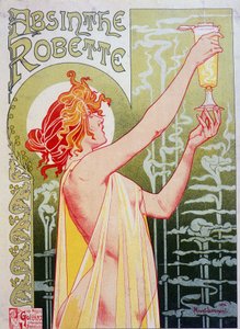 Privat Livemont . द्वारा "Absinthe Robette" के लिए विज्ञापन पोस्टर