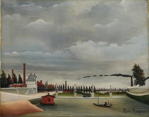 सीन बैंक। 1898 द्वारा हेनरी रूसो